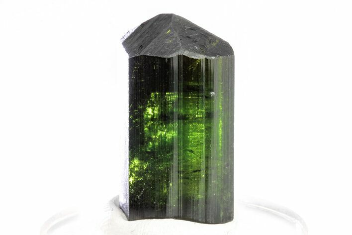 Gemmy, Sharply Terminated Green Elbaite Tourmaline - Brazil #209800